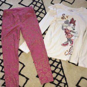 Disney Minnie Mouse Shirt & Legging sept -6x